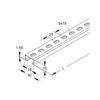 Profilsín perforált 2m C-profil 30mm x 15mm merítetten horganyzott acél 2970/2 FL Niedax